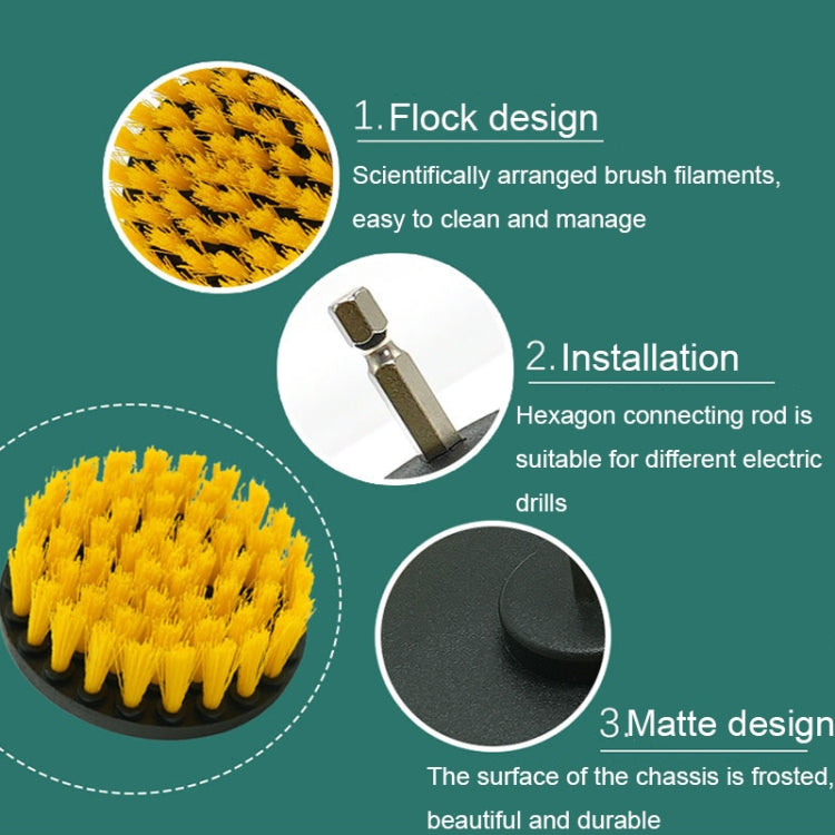 WRS-DS19 9 in 1 Electric Drill Crevice Cleaning Brushes Car Wash Tools Set, 9 in 1