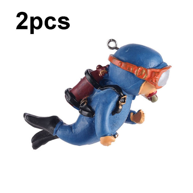 2pcs Fish Tank Diver Aquarium Ornaments Aquascape Decorations, Regular Green, With Camera Blue, With Camera Black, With Camera Pink, With Camera Green, With Camera Orange, Regular Blue, Regular Orange, Regular Black, Regular Pink