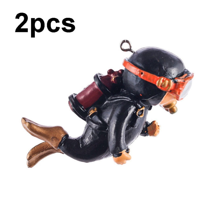 2pcs Fish Tank Diver Aquarium Ornaments Aquascape Decorations, Regular Green, With Camera Blue, With Camera Black, With Camera Pink, With Camera Green, With Camera Orange, Regular Blue, Regular Orange, Regular Black, Regular Pink