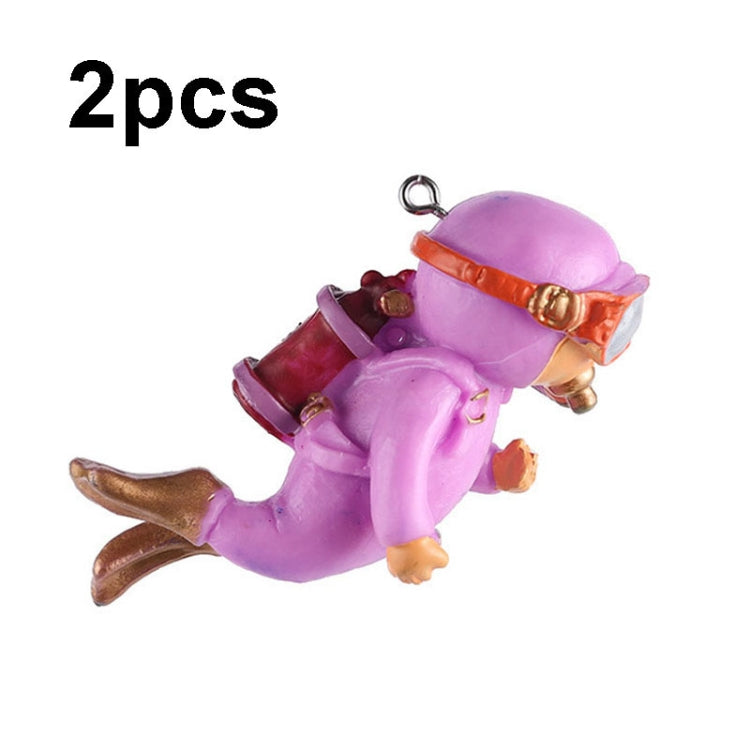 2pcs Fish Tank Diver Aquarium Ornaments Aquascape Decorations, Regular Green, With Camera Blue, With Camera Black, With Camera Pink, With Camera Green, With Camera Orange, Regular Blue, Regular Orange, Regular Black, Regular Pink