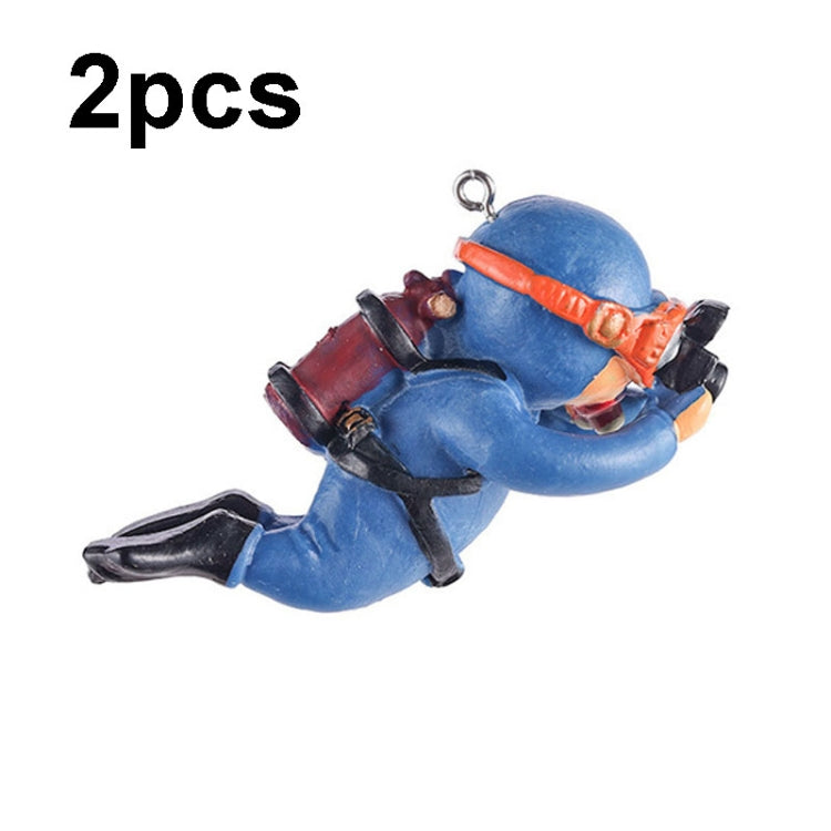 2pcs Fish Tank Diver Aquarium Ornaments Aquascape Decorations, Regular Green, With Camera Blue, With Camera Black, With Camera Pink, With Camera Green, With Camera Orange, Regular Blue, Regular Orange, Regular Black, Regular Pink