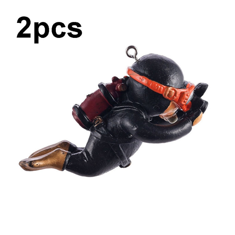 2pcs Fish Tank Diver Aquarium Ornaments Aquascape Decorations, Regular Green, With Camera Blue, With Camera Black, With Camera Pink, With Camera Green, With Camera Orange, Regular Blue, Regular Orange, Regular Black, Regular Pink