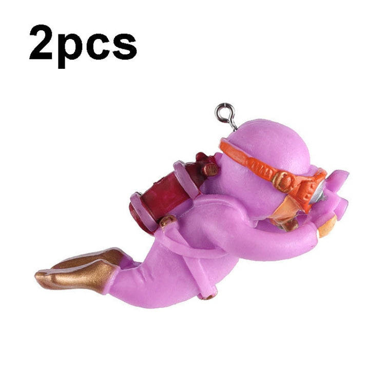 2pcs Fish Tank Diver Aquarium Ornaments Aquascape Decorations, Regular Green, With Camera Blue, With Camera Black, With Camera Pink, With Camera Green, With Camera Orange, Regular Blue, Regular Orange, Regular Black, Regular Pink