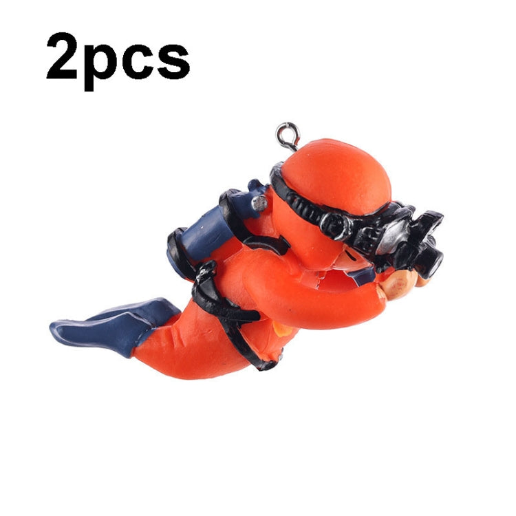 2pcs Fish Tank Diver Aquarium Ornaments Aquascape Decorations, Regular Green, With Camera Blue, With Camera Black, With Camera Pink, With Camera Green, With Camera Orange, Regular Blue, Regular Orange, Regular Black, Regular Pink