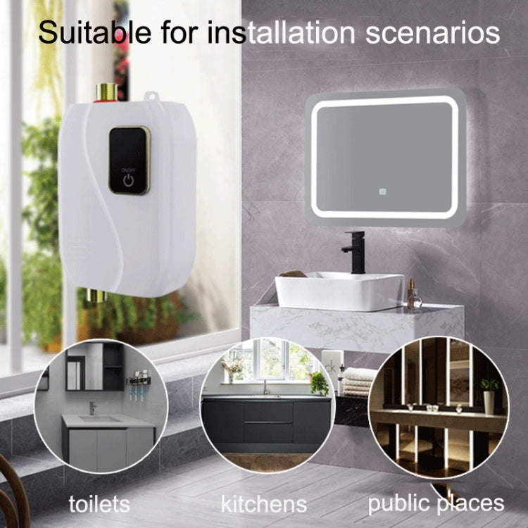 Instant Water Heater Mini Kitchen Quick Heater Household Hand Washing Water Heater, US Plug, EU Plug, UK Plug, AU Plug