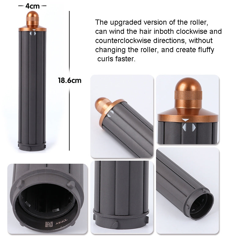 For Dyson Airwrap Hair Dryer i.d. / HS01 / HS05 / HD08 18.6 x 4cm Upgraded Long Curling Barrels Nozzle With Long Adapter Golden