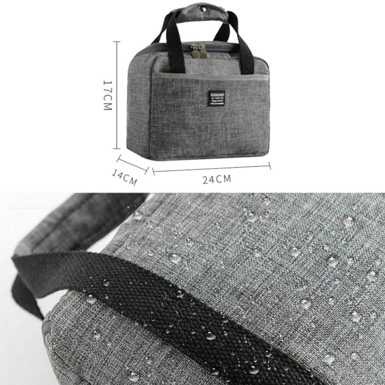 Portable Lunch Bag Thermal Insulated Lunch Box Tote Cooler Handbag, 24 x 17 x 14cm