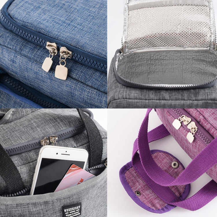 Portable Lunch Bag Thermal Insulated Lunch Box Tote Cooler Handbag, 24 x 17 x 14cm
