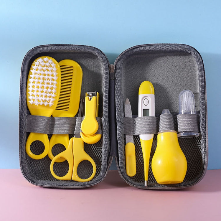JR-6006 8 in 1 EVA Bag Baby Cleaning Care Set Baby Daily Cleaning Kit, Blue, Pink, Yellow