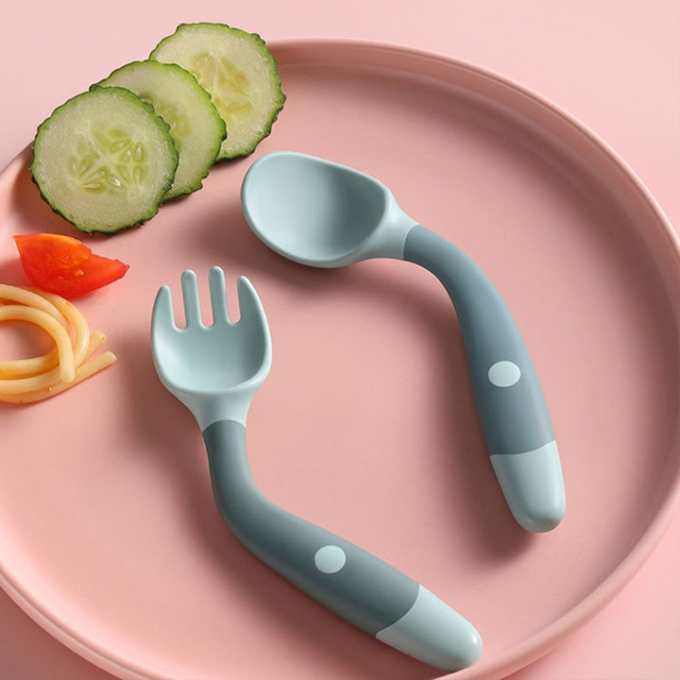 Children Eating Training Tableware Baby Bendable Silicone Soft Spoon, Green