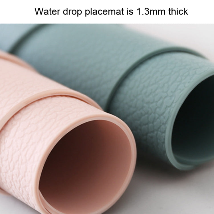 10pcs Teardrop-Shaped Silicone Table Insulation Mat Leather Textured Kitchen Cup And Pot Mat, Coaster(Pink), Coaster(Green), Coaster(Blue), Coaster(Gray), Coaster(Red)