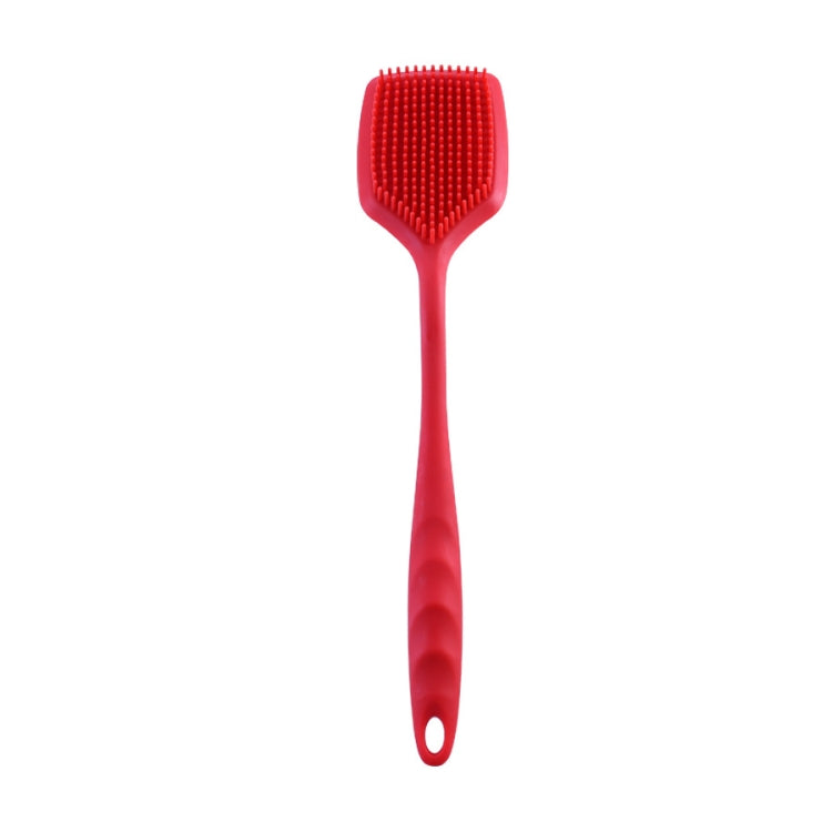 ZYA-251 Silicone Integrated Pot Scrubbing Brush Household Kitchen Cleaning Brush Dishwashing Brush, Red