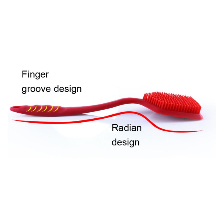 ZYA-251 Silicone Integrated Pot Scrubbing Brush Household Kitchen Cleaning Brush Dishwashing Brush, Red