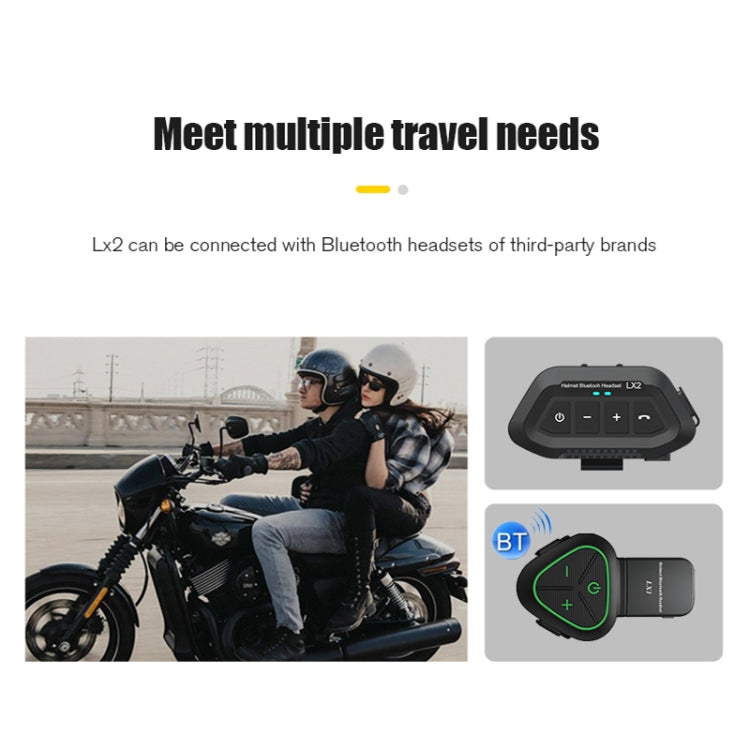 LX2 Motorcycle Helmet Bluetooth Earphone Waterproof Noise Canceling Motorcycle Headphones