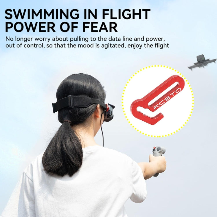 لنظارات DJI AVATA، قطعتان من أسلاك تثبيت RCSTQ المصنوعة من سبائك الألومنيوم المضادة للسقوط، قطعتان لتثبيت النظارات