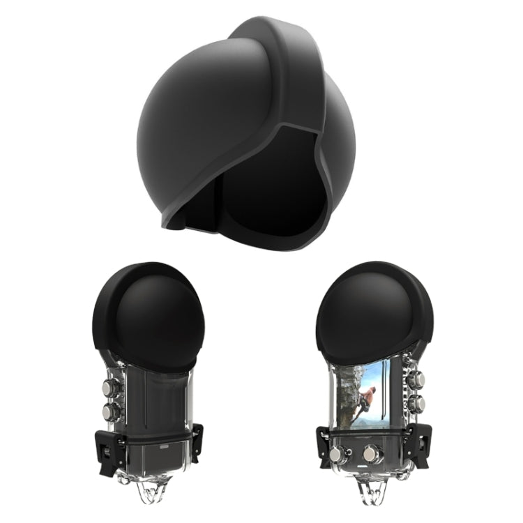 لـ Insta360 X3، يجب استخدام جراب الحماية المصنوع من السيليكون مع جراب مقاوم للماء وغطاء عدسة