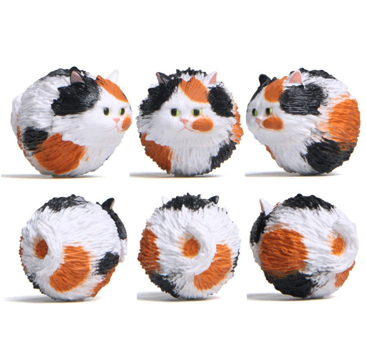 Round Little Tiger Cat Keychain Cartoon Key Ring Ornament, Yellow White, Gray, White, 3 Color, Black, Coffee White