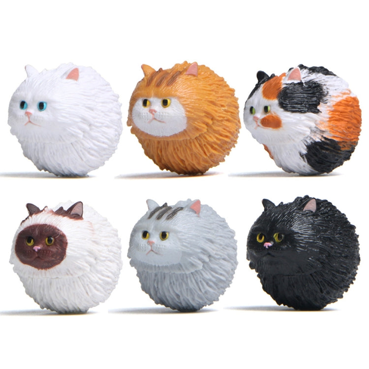 Round Little Tiger Cat Keychain Cartoon Key Ring Ornament, Yellow White, Gray, White, 3 Color, Black, Coffee White