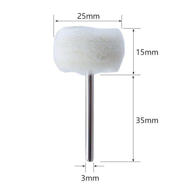 MT-3YM Cashmere Ball Polishing Wheel Metal Mirror Polishing With Rod Wool Grinding Head, 5pcs, 10pcs, 20pcs, 100pcs