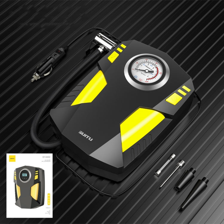 SUITU ST-5002 DC 12V Car Air Compressor Tire Inflator 150 PSI Auto Air Pump, Pointer Model, Digital Display Model, Pointer Model+Toolbox, Digital Display Model+Toolbox