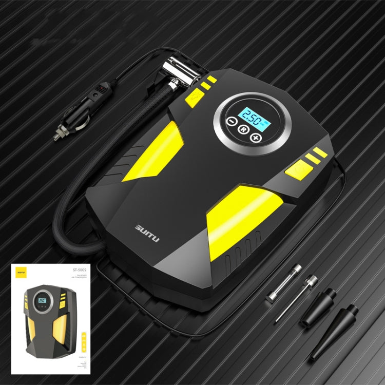 SUITU ST-5002 DC 12V Car Air Compressor Tire Inflator 150 PSI Auto Air Pump, Pointer Model, Digital Display Model, Pointer Model+Toolbox, Digital Display Model+Toolbox