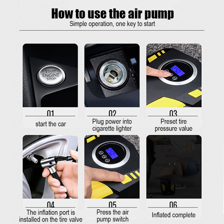 SUITU ST-5002 DC 12V Car Air Compressor Tire Inflator 150 PSI Auto Air Pump, Pointer Model, Digital Display Model, Pointer Model+Toolbox, Digital Display Model+Toolbox