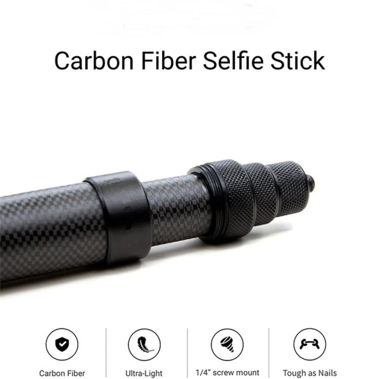 عصا سيلفي غير مرئية أحادية القوائم من ألياف الكربون لكاميرا Insta360 / DJI Action / GoPro / Xiao Yi الرياضية، 1.5 متر، 3 متر، 5 متر
