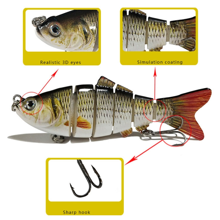 10cm Multi-sectional Bionic Bait Hook Long-distance Casting Sea Fishing Fake Lures