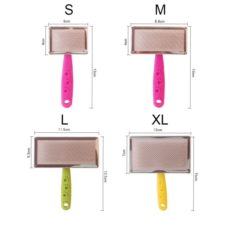 BG-W1347 Pet Hair Removal Massage Comb Dog Cleaning Tools, Random Color Delivery, S, M, L, XL