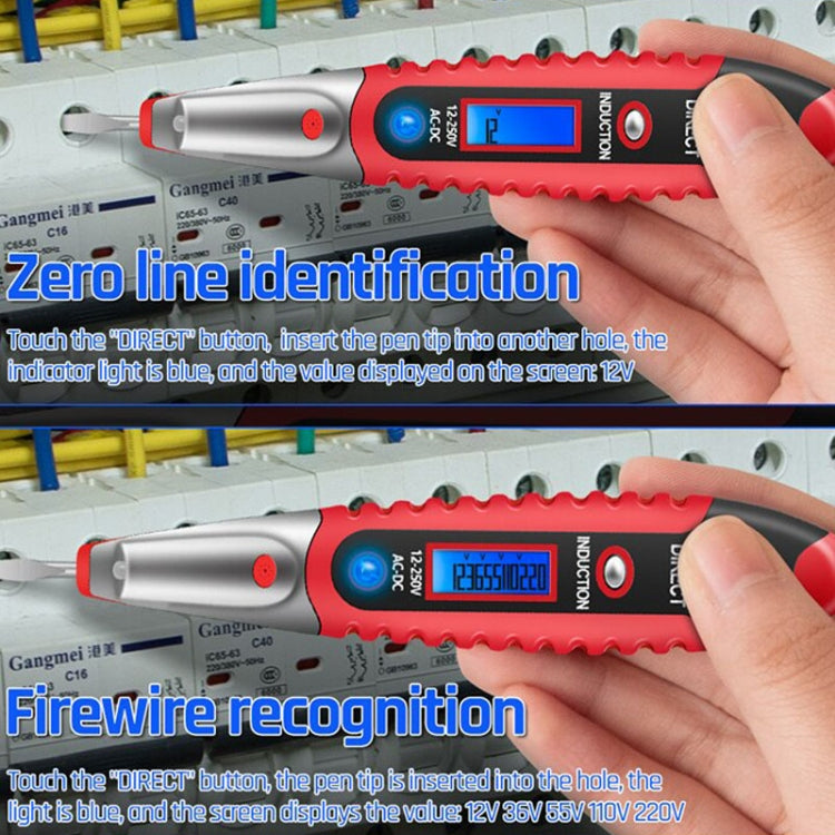 ANENG VD700 2pcs Sound and Light Alarm Non-contact Digital Display Sensor Multi-function Test Pen, Digital Display Pen (Yellow Green), Digital Display Pen (Black Yellow), Digital Display Pen (Black Red)