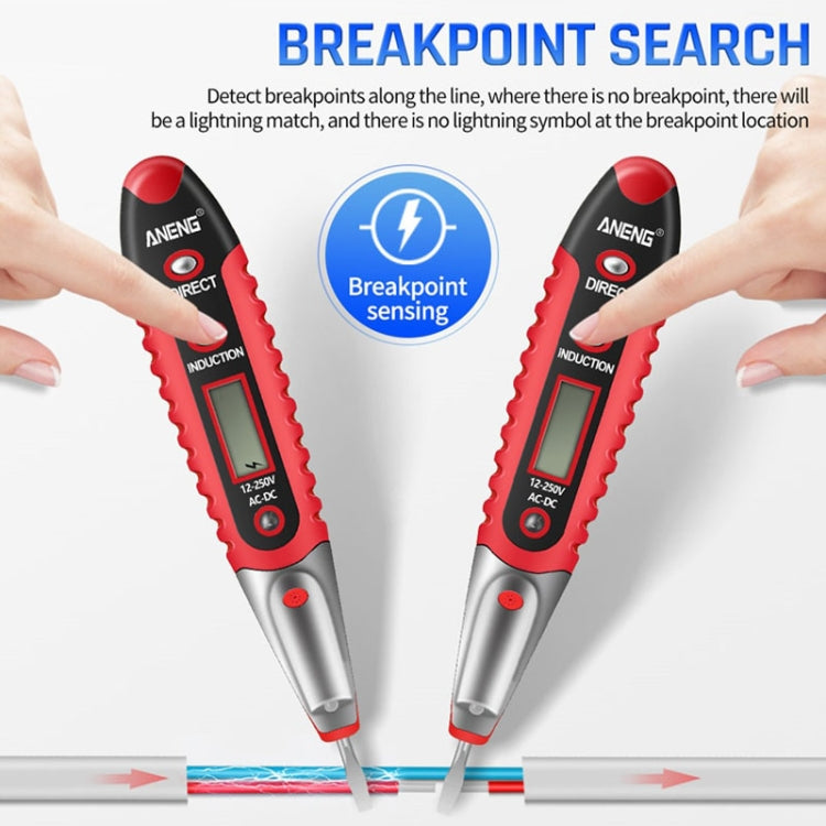 ANENG VD700 2pcs Sound and Light Alarm Non-contact Digital Display Sensor Multi-function Test Pen, Digital Display Pen (Yellow Green), Digital Display Pen (Black Yellow), Digital Display Pen (Black Red)