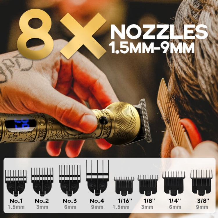 6 In 1 Men Multi-Functional Clipper Metal Body Hair Cutting, 697 6 In 1 (Bronze), 697 6 In 1 (Silver Gray)