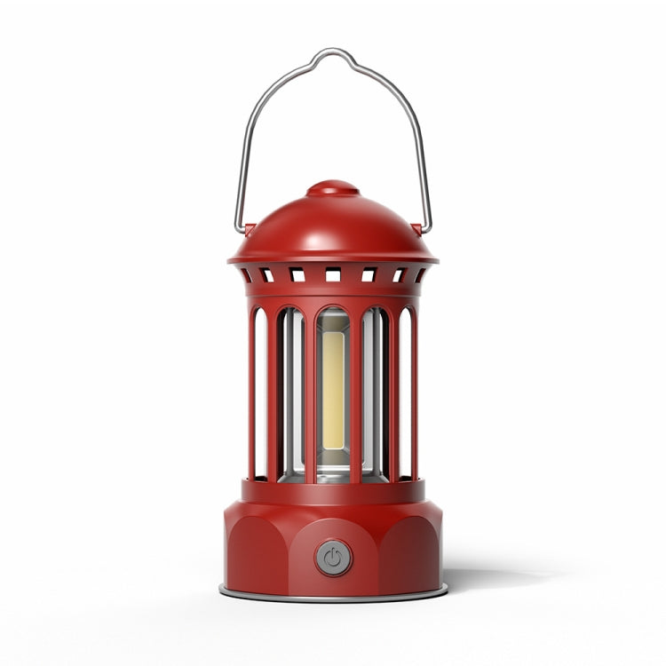 Battery Model COB Portable Outdoor Camping Lamp Atmosphere Tent Lamp Retro Lamp, Battery Small Green, Battery Small Black, Battery Small Beige, Battery Small Red, Battery Large Beige, Battery Large Black, Battery Large Green, Battery Large Red