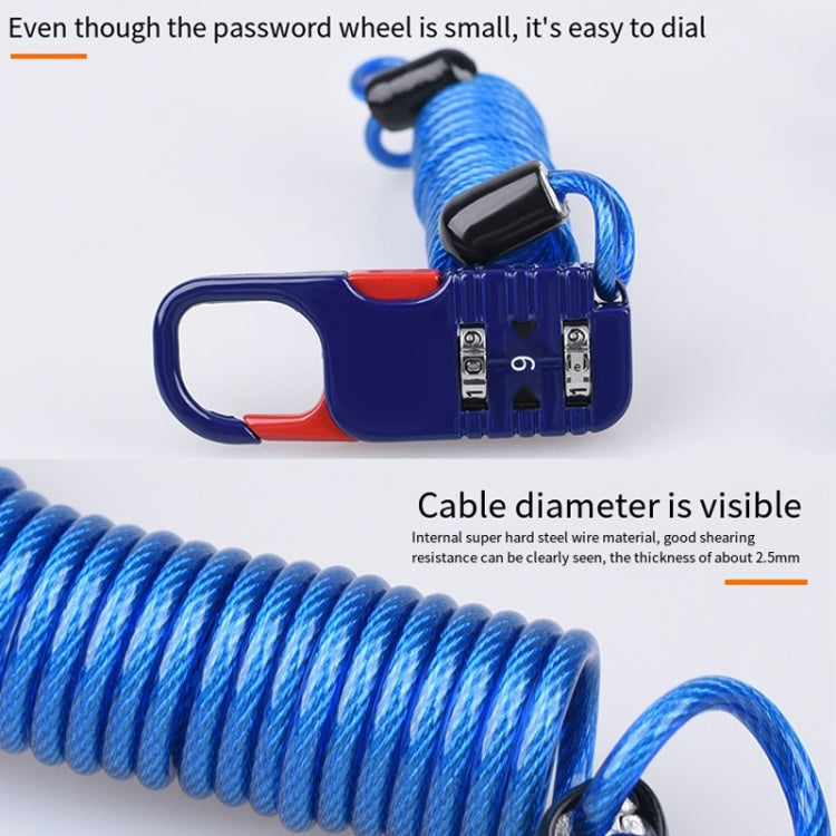 Helmet Anti Theft Password Lock Motorcycle Car Basket Soft Lock