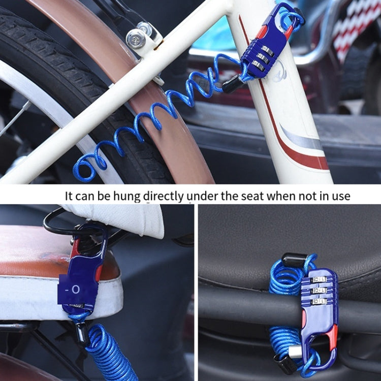 Helmet Anti Theft Password Lock Motorcycle Car Basket Soft Lock