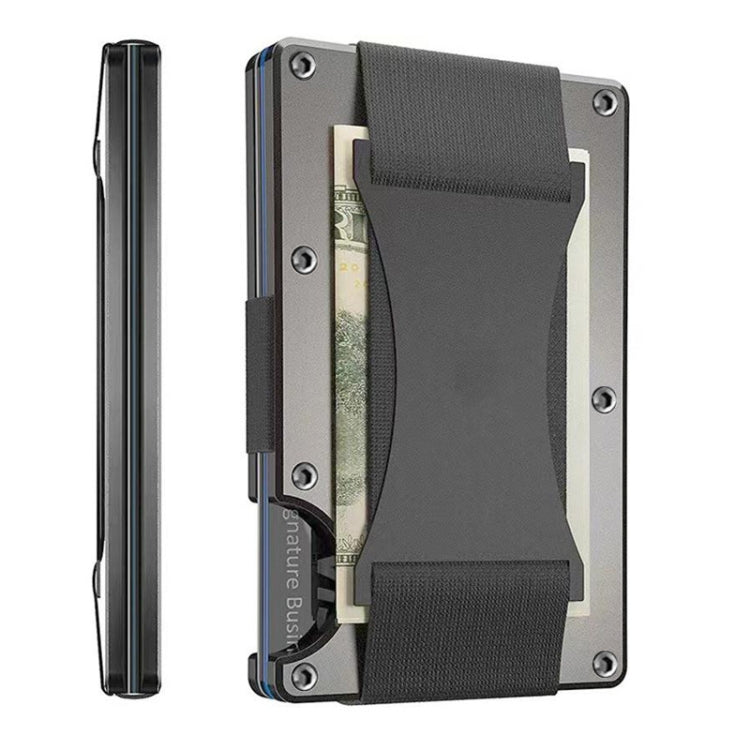محفظة حامل بطاقات الائتمان RFID Blocking Slim Metal Card Clip، أسود، رمادي، أزرق ملكي، أخضر عسكري، أخضر غامق، قهوة، أخضر فلوري، نمط ألياف الكربون، ألياف الكربون الحقيقية (فاتحة)، ألياف الكربون الحقيقية (غير لامعة)، أحمر، أزرق، برتقالي، قوس قزح...