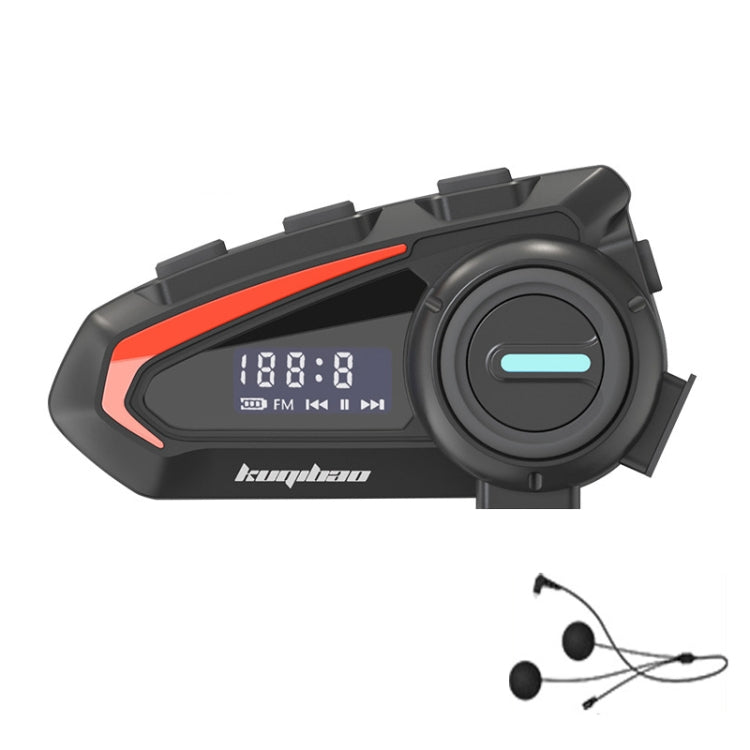 KUQIBAO Motorcycle Helmet Waterproof Bluetooth-compatible Headset With Screen