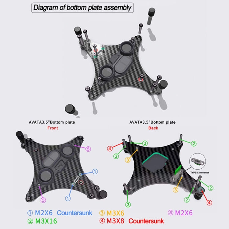 مناسب لمجموعة إطار ترقية DJI Avata مقاس 3.5 بوصة، رف، رف + 4 محركات