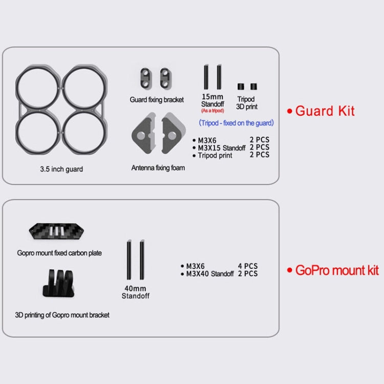 مناسب لمجموعة إطار ترقية DJI Avata مقاس 3.5 بوصة، رف، رف + 4 محركات