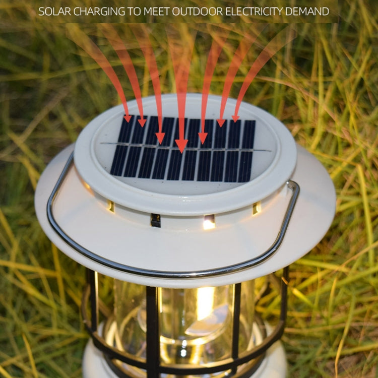 Waterproof Outdoor Tent Retro Atmosphere Horse Lamp, Solar Energy White