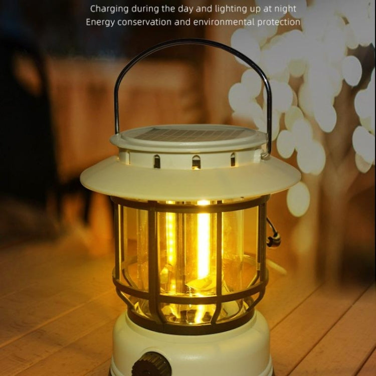 Waterproof Outdoor Tent Retro Atmosphere Horse Lamp, Solar Energy White