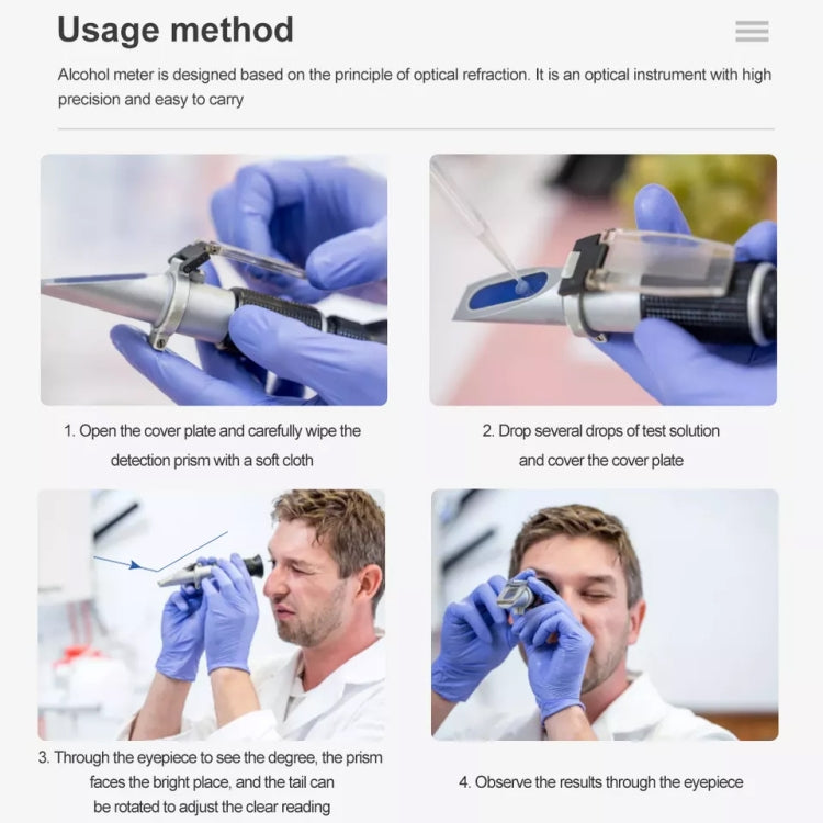 Handheld Refractometer Fruit Sugar Meter Brix Tester 0-32 Measuring Range