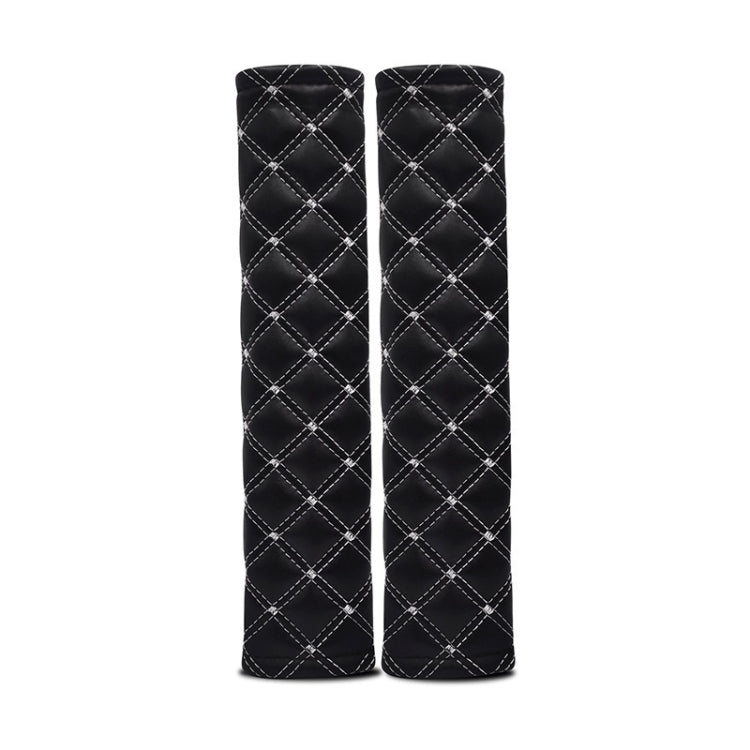 Rhombus Leather Seat Belt Shoulder Protector Pads