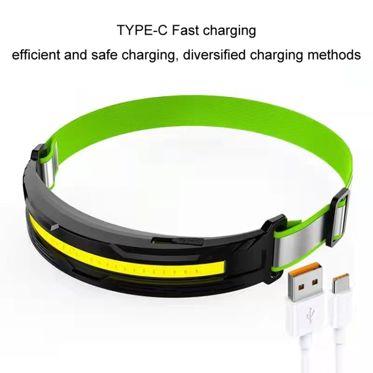 Portable Outdoor Camping Strong Light Rechargeable Warning Headlamp, COB No Induction, COB Induction, LED Induction