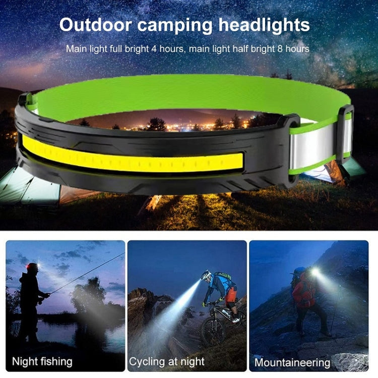 Portable Outdoor Camping Strong Light Rechargeable Warning Headlamp, COB No Induction, COB Induction, LED Induction