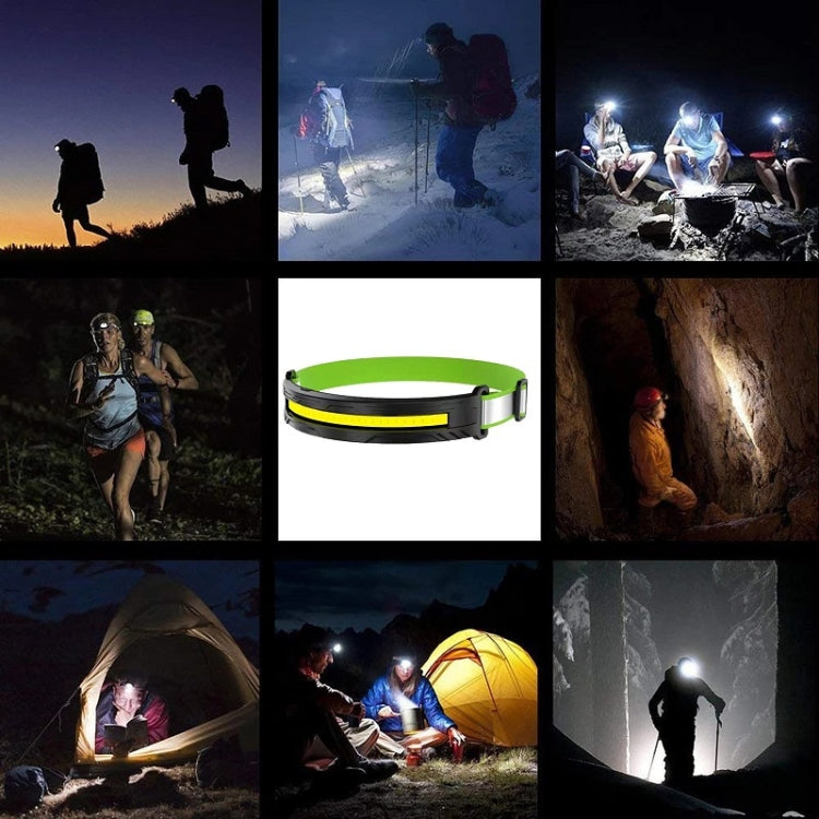 Portable Outdoor Camping Strong Light Rechargeable Warning Headlamp, COB No Induction, COB Induction, LED Induction