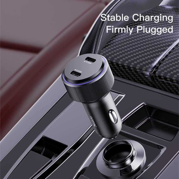 Yesido Y48 60W Car Fast Charger Aluminum Aluminum Double Type-C/USB-C Port Car Charger