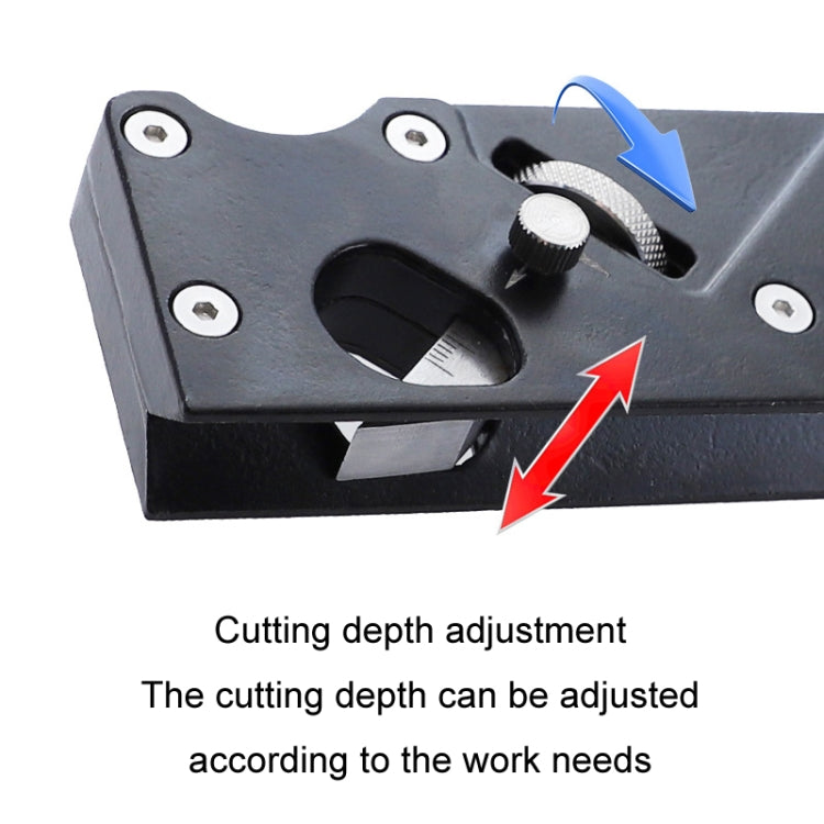 Woodworking Multi-Angle Chamfering Adjustable Depth Hand Planer, Black Planer, Red Planer, Black + 6 Blades, Red + 6 Blades