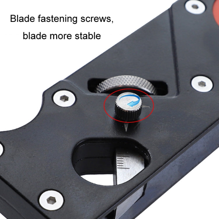 Woodworking Multi-Angle Chamfering Adjustable Depth Hand Planer, Black Planer, Red Planer, Black + 6 Blades, Red + 6 Blades