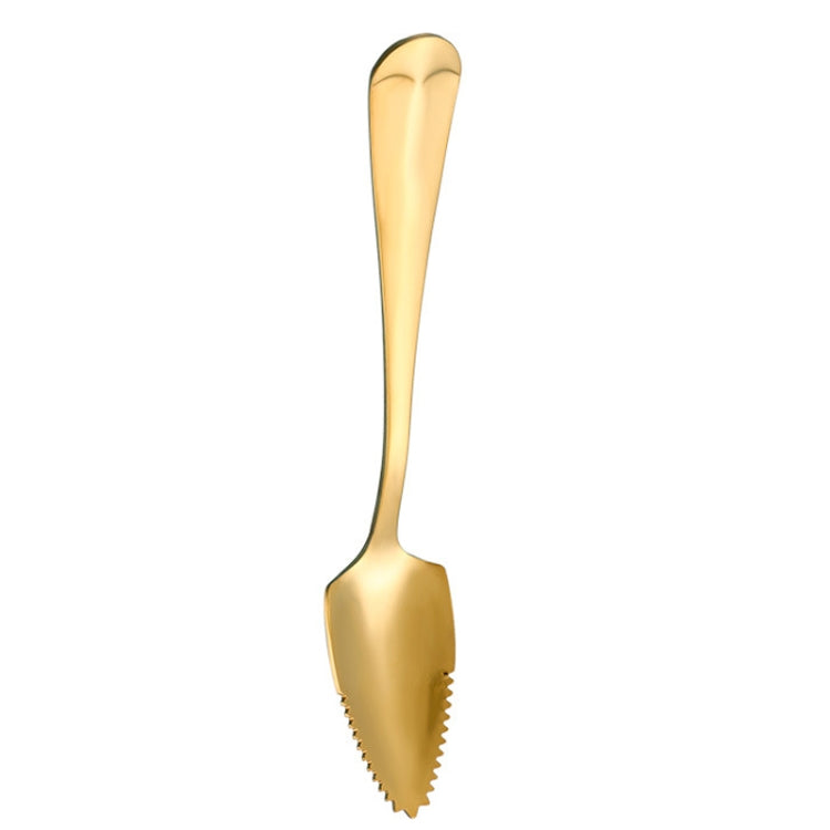 Stainless Steel Scraper Spoon Fruit Grapefruit Spoon Baby Digging Ball Spoon, Silver, Gold